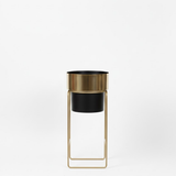 Dual Tone Gold & Black Steel Planter set