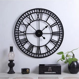 Heritage Roman Gallery Clock – Black & Gold (24" x 24")