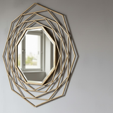 Helix Lattice Octagon Mirror - Gold Foil