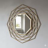 Helix Lattice Octagon Mirror - Gold Foil