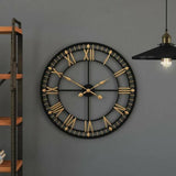 Regent Roman Open‑Frame Clock – Copper Luxe (24" x 24")