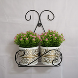 Scrollwork Wall Hanging Planter Set