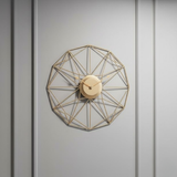 Geo Aureum Spoked Clock – Teal (24" x 24")