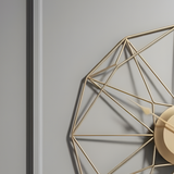 Geo Aureum Spoked Clock – Teal (24" x 24")