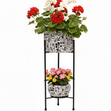 Eden Urban Dual Steel Planter Stand – Typography Print