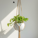 Jute Rope Hanging Iron Planter