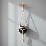 Cotton Rope Hanging Iron Planter
