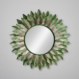 Verdant Petal Round Mirror