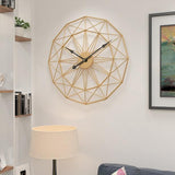 Geo Aureum Spoked Clock – Gold (24" x 24")