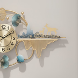 Aurelia Landscape Deer Clock – Wide (49" x 24")