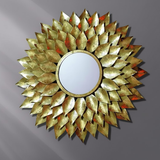 Ember Petal Bloom Mirror - Antique Gold