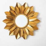 Gilded Sunray Petal Mirror