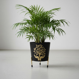 Nature Emblem Metal Pots with Stand