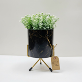 Modern Luxe Iron Printed Pots with Stand