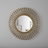 Riveted Halo Round Mirror