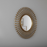 Riveted Halo Round Mirror