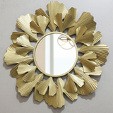 Ginkgo Ruffle Round Mirror