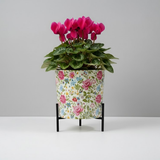 Artistic Pattern Metal Pots with Stand