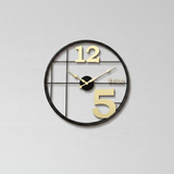 Spoke Dial Word‑Numeral Clock – Gold (24" x 24")
