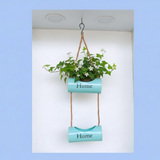Hanging Welcome Scroll Iron Planter