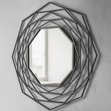 Helix Lattice Octagon Mirror - Black