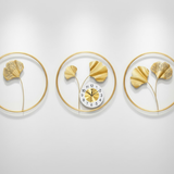 Gilded Triptych Clock – Horizontal (20" x 20")