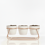 White Trio Steel Pot Stand