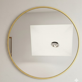 Minimal Edge Round Mirror - Gold