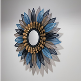 Indigo Sun Petal Mirror