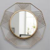 Meridian Weave Geo Mirror