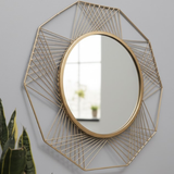 Meridian Weave Geo Mirror