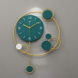 Orbit Circles Modern Wall Clock – Compact (16" x 27")