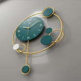 Orbit Circles Modern Wall Clock – Compact (16" x 27")