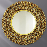 Rosette Halo Round Mirror