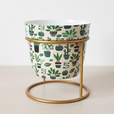 Leafy Forest Print Pot