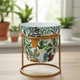 Terracotta Leaf Print Pot