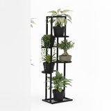 Elegant Vertical Steel Plant Stand – Long (Black)
