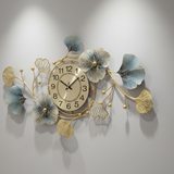 Azure Ginkgo Orbit Clock – Horizontal (40" x 22")