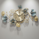 Azure Ginkgo Orbit Clock – Horizontal (40" x 22")