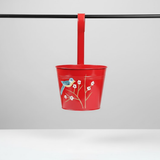 Hand-Painted Steel Hanging Pot with Hook