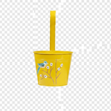 Hand-Painted Steel Hanging Pot with Hook