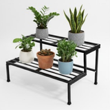 Two-Tier Steel Plant Display Stand