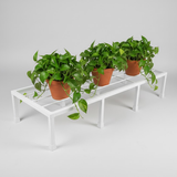 Steel Pipe Pot Stand (White)