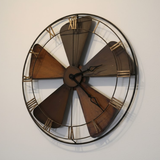 Azure Bloom Medallion Clock – (24" x 24")