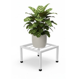 Steel Square Pot Stand (White)