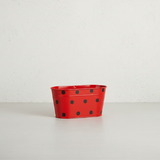 Dotted Metal Flower Basket