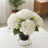 Black Classic Steel Pot with Golden Stand