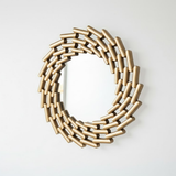 Interlock Barrel-Link Round Mirror