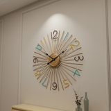Solaris Ray Wall Clock – Gold & Teal (24" x 24")