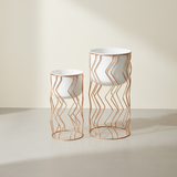 Geometric Gold Frame Planters Duo